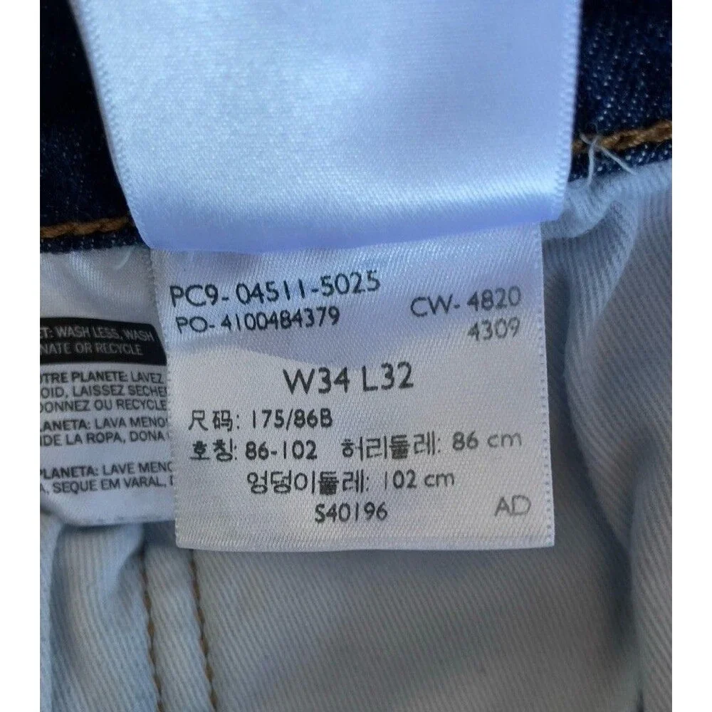 Levi’s Premium 511 Slim Fit Men’s W34 L32 Blue Denim Jeans